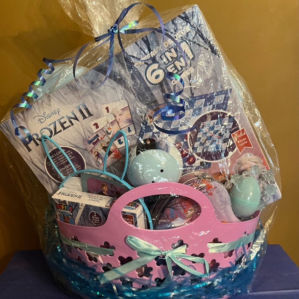 Disney Frozen Easter Gift Basket New